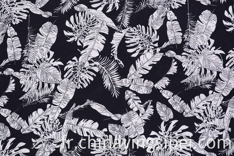 Fashion style plain poplin flower printed fabric